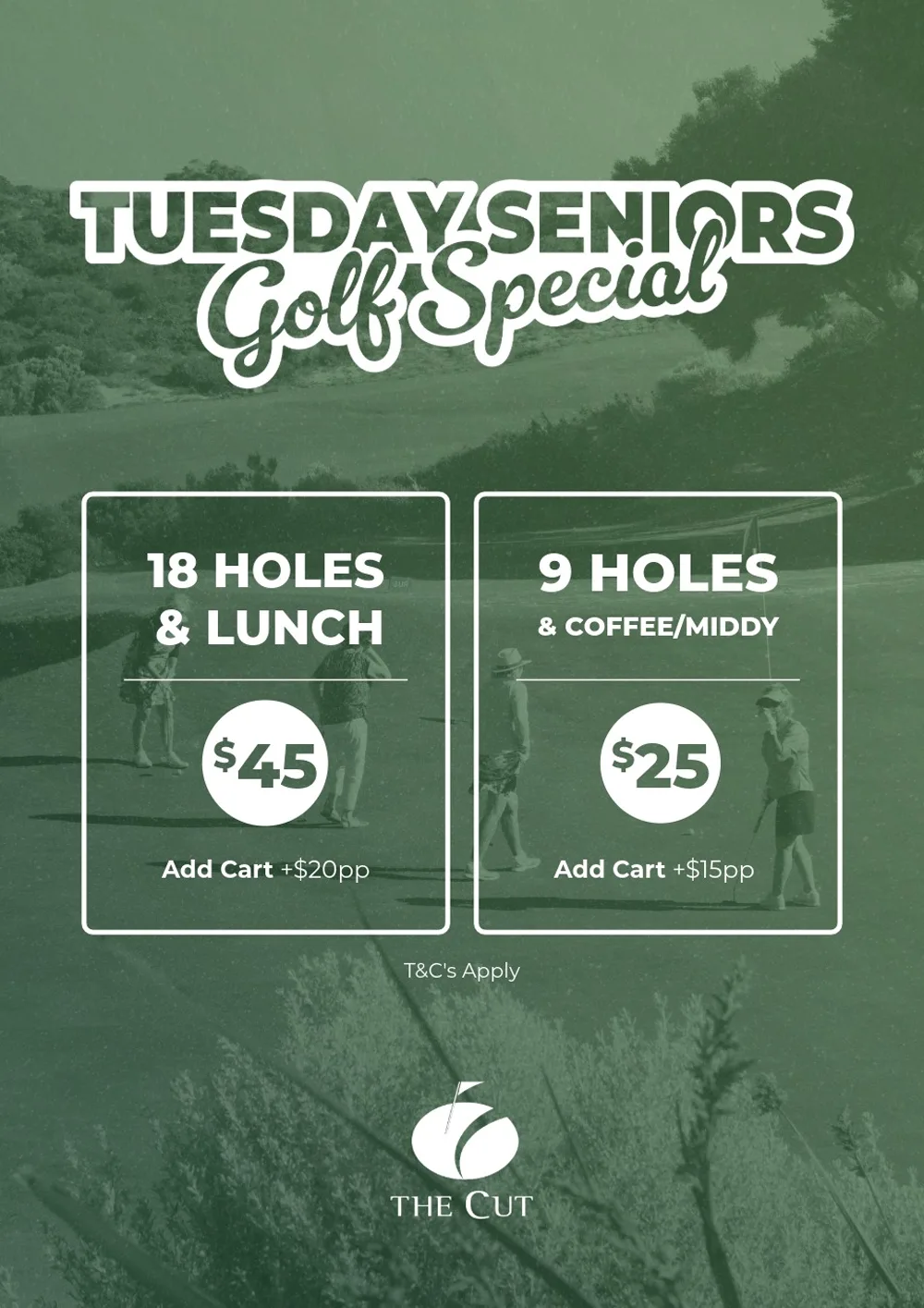 Senior Tuesday Golf Promo