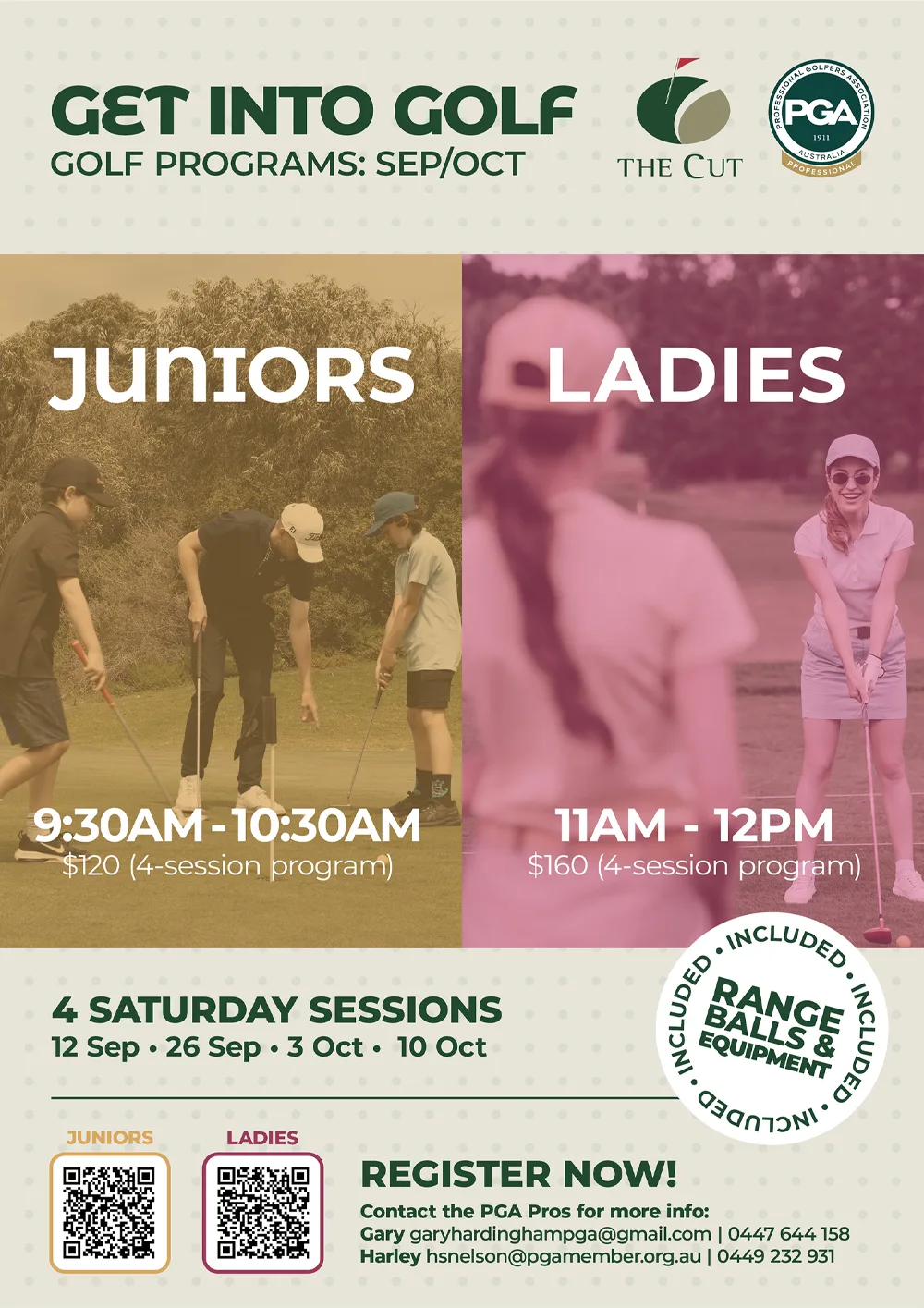 GET INTO GOLF THIS SPRING (LADIES & JUNIOR)
